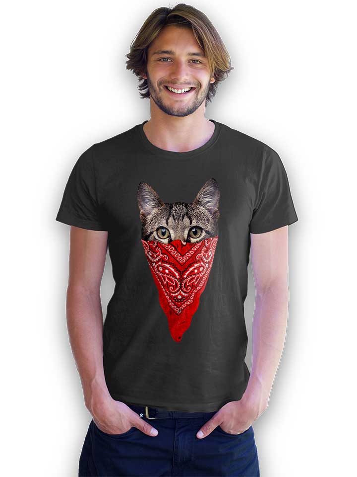 gangster-cat-t-shirt dunkelgrau 2