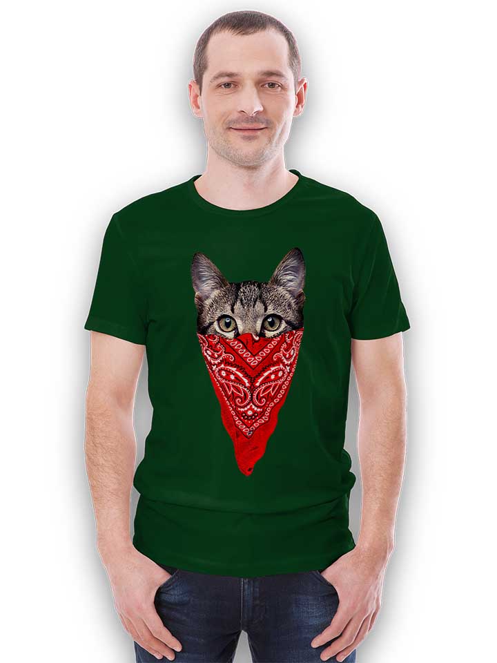 gangster-cat-t-shirt dunkelgruen 2