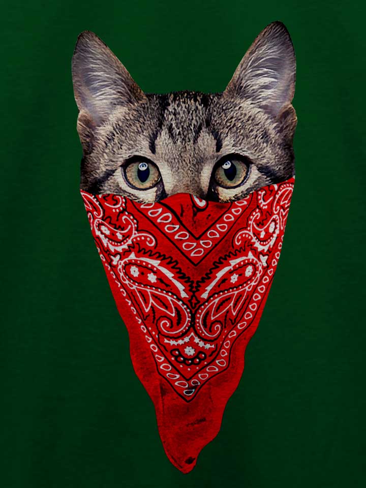 gangster-cat-t-shirt dunkelgruen 4
