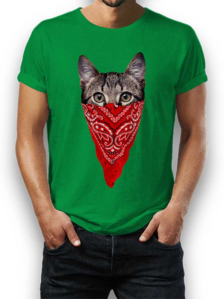 Gangster Cat T-Shirt gruen L