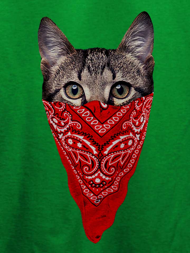 gangster-cat-t-shirt gruen 4