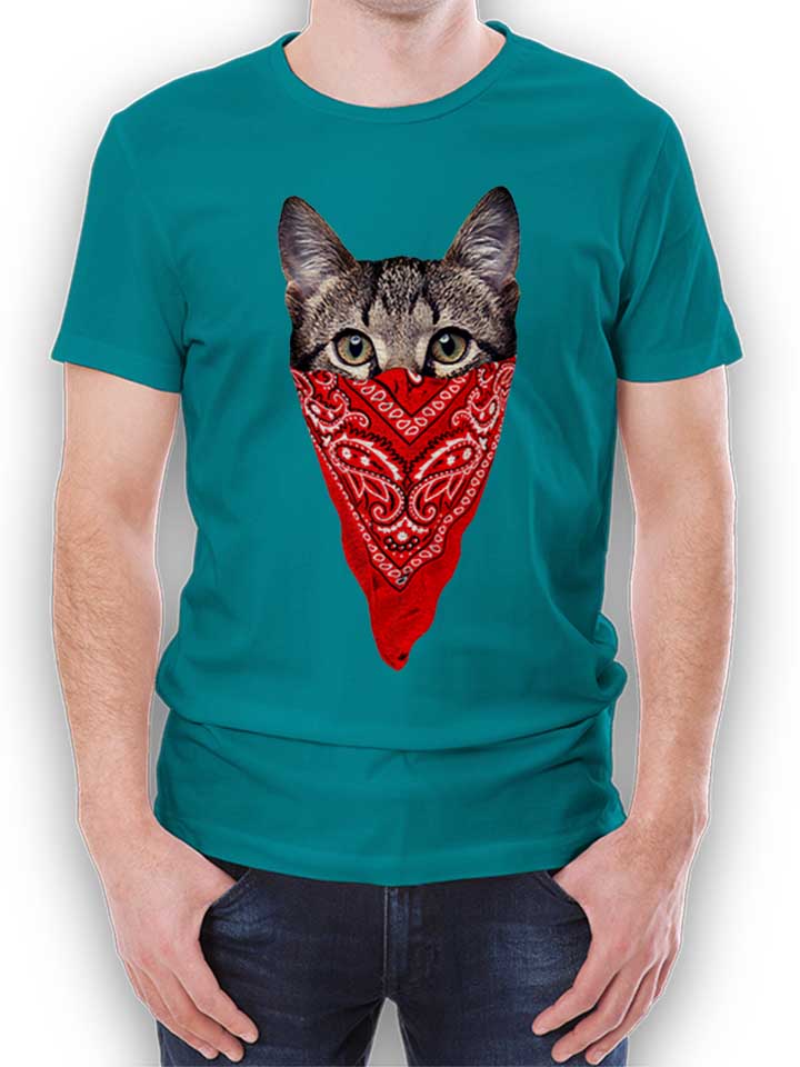 gangster-cat-t-shirt tuerkis 1