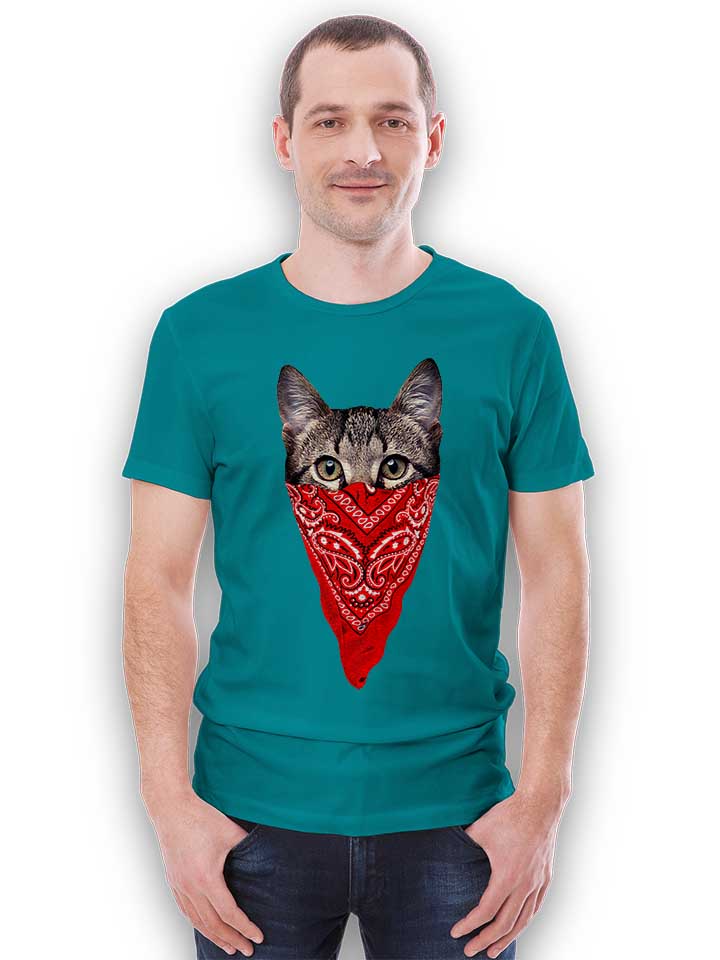 gangster-cat-t-shirt tuerkis 2