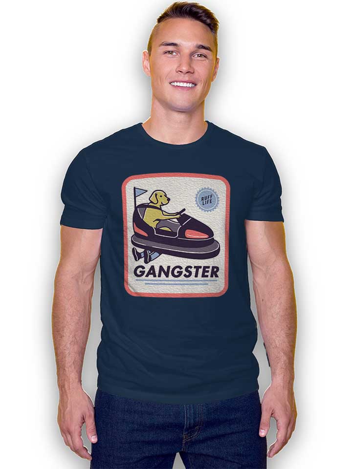 gangster-dog-t-shirt dunkelblau 2