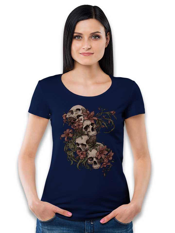 garden-of-skulls-damen-t-shirt dunkelblau 2