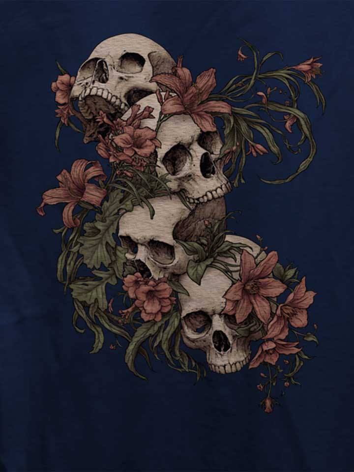 garden-of-skulls-damen-t-shirt dunkelblau 4