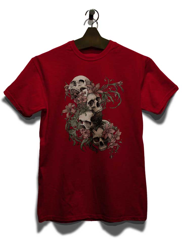 garden-of-skulls-t-shirt bordeaux 3