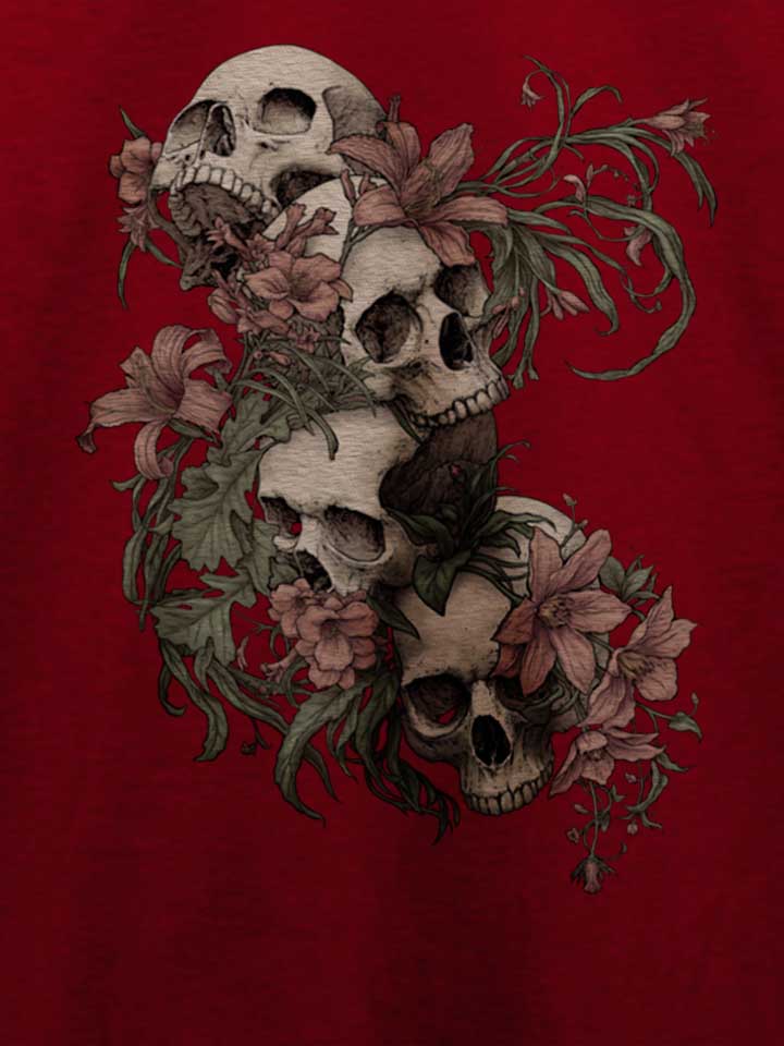 garden-of-skulls-t-shirt bordeaux 4