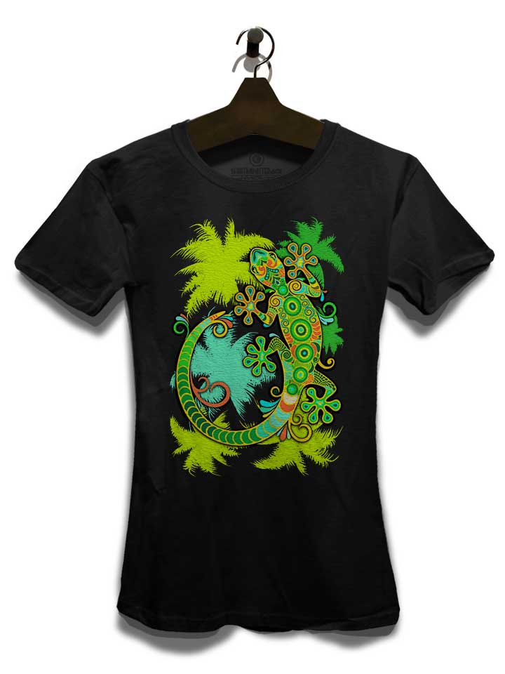 gecko-lizard-damen-t-shirt schwarz 3