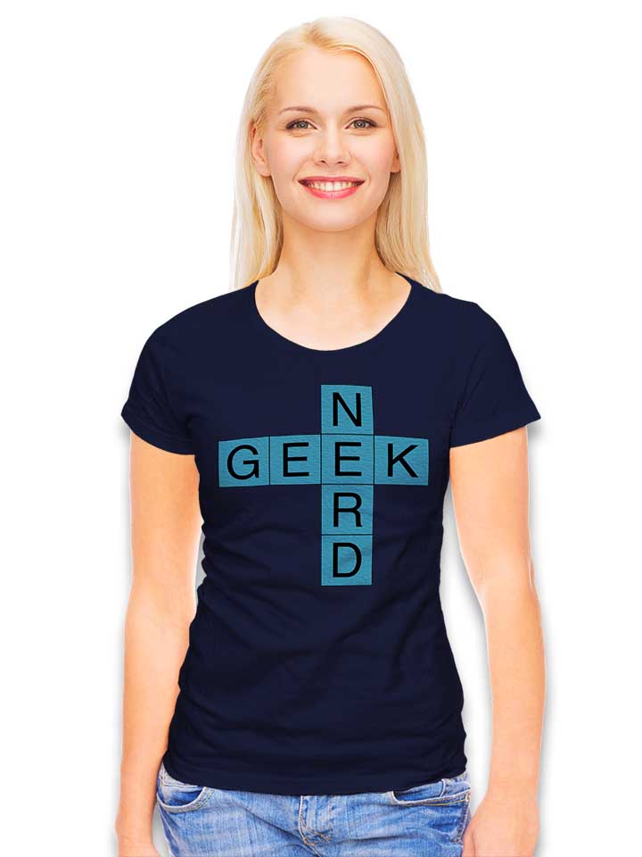 geek-nerd-crosswords-damen-t-shirt dunkelblau 2