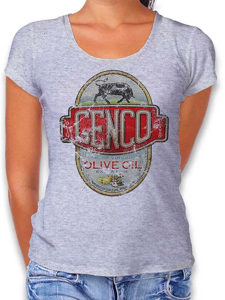 Genco Oil Company Damen T-Shirt grau-meliert L