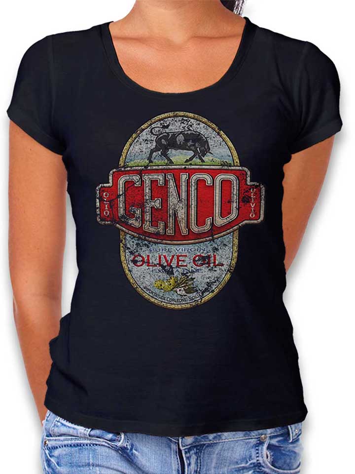 genco-oil-company-damen-t-shirt schwarz 1