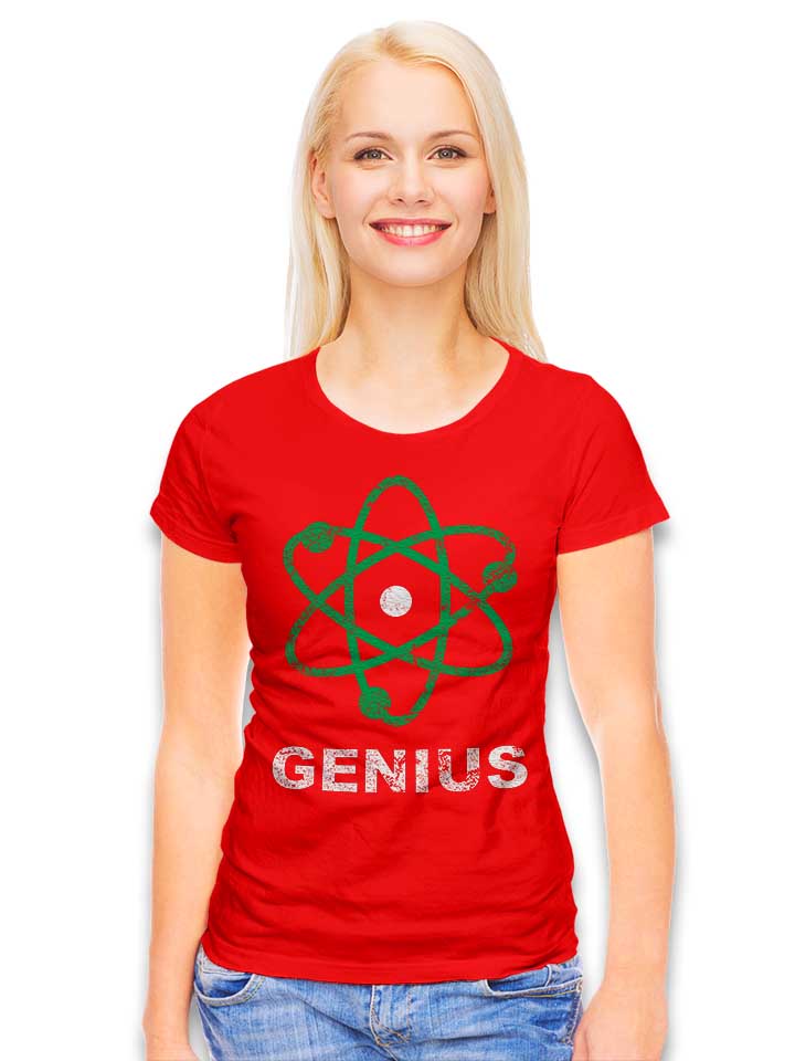 genius-science-vintage-damen-t-shirt rot 2