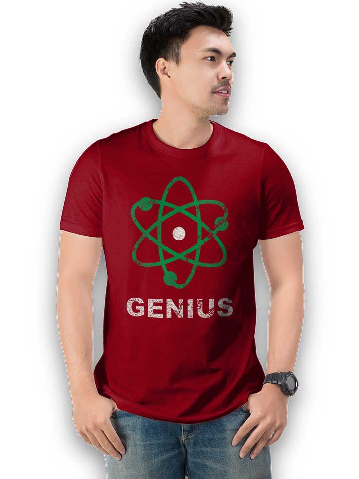 genius-science-vintage-t-shirt bordeaux 2