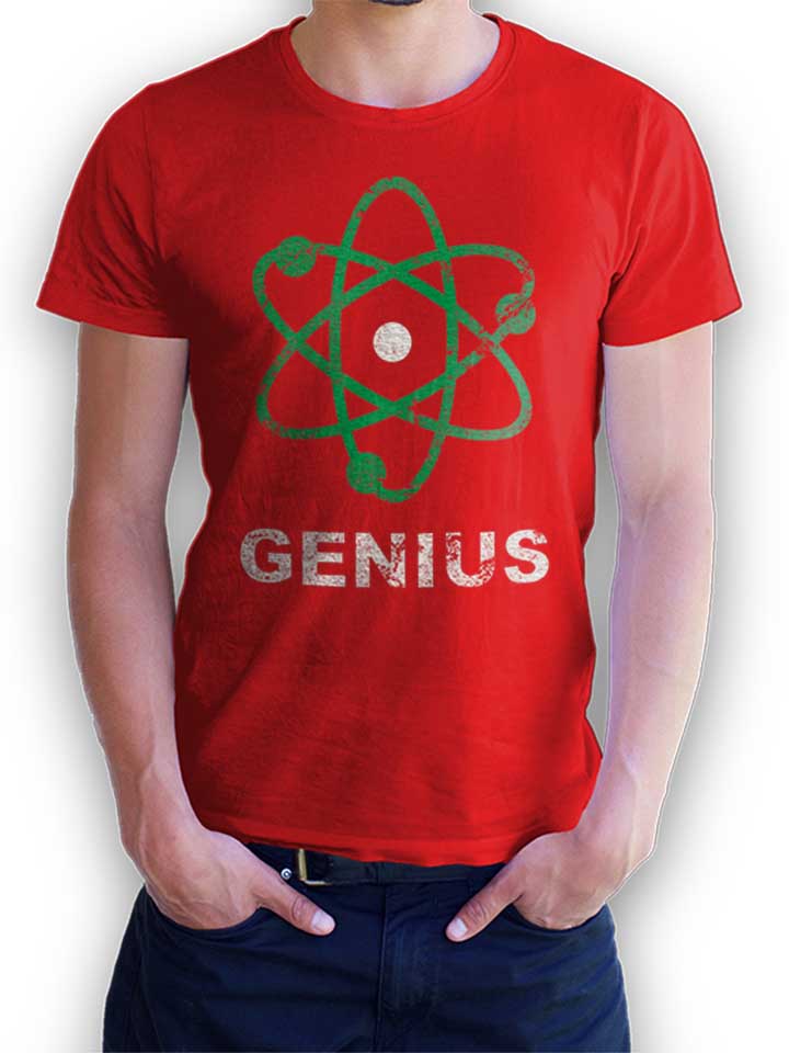 Genius Science Vintage T-Shirt rouge L