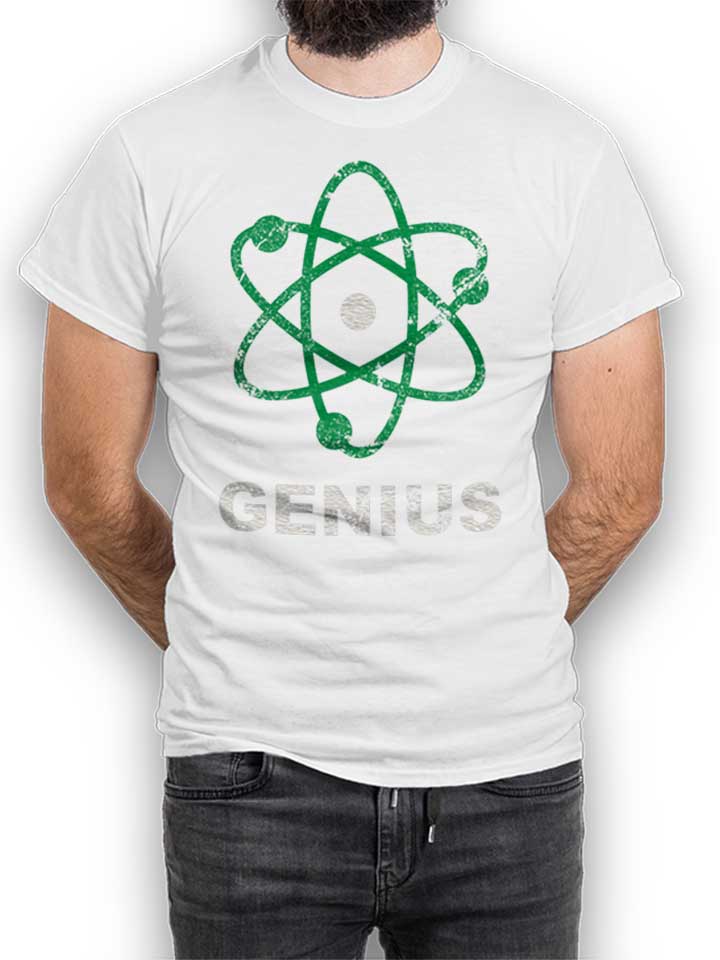 Genius Science Vintage Camiseta blanco L