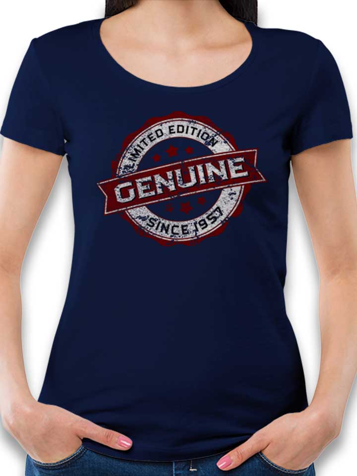 Genuine Since 1957 Damen T-Shirt dunkelblau L
