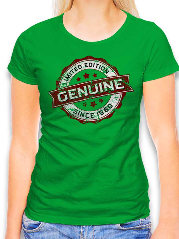 Genuine Since 1960 T-Shirt Femme vert L