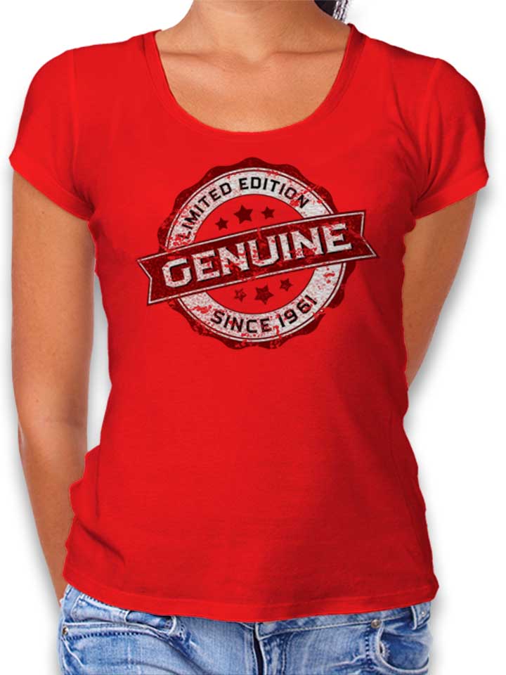 genuine-since-1961-damen-t-shirt rot 1