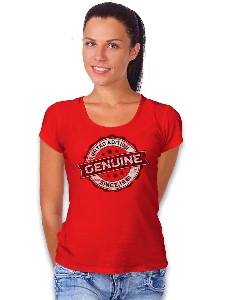 genuine-since-1961-damen-t-shirt rot 2
