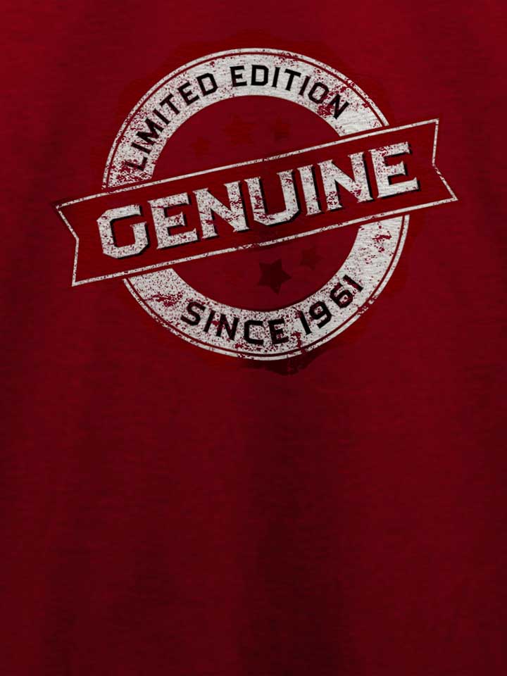 genuine-since-1961-t-shirt bordeaux 4