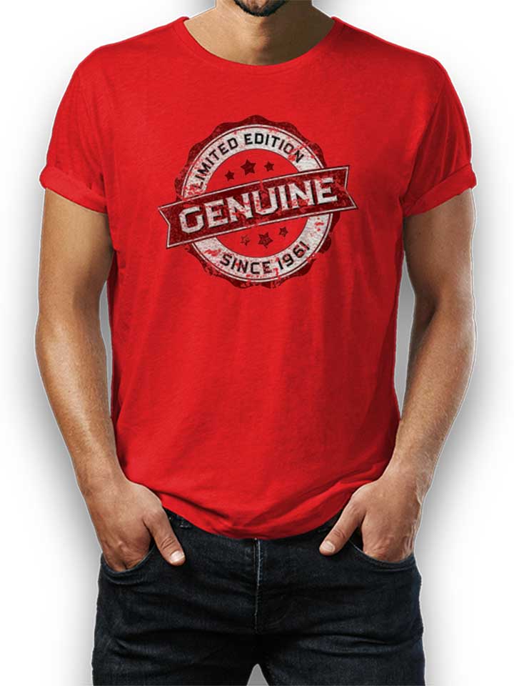Genuine Since 1961 Camiseta rojo L