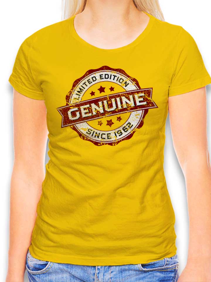 Genuine Since 1962 Damen T-Shirt gelb L