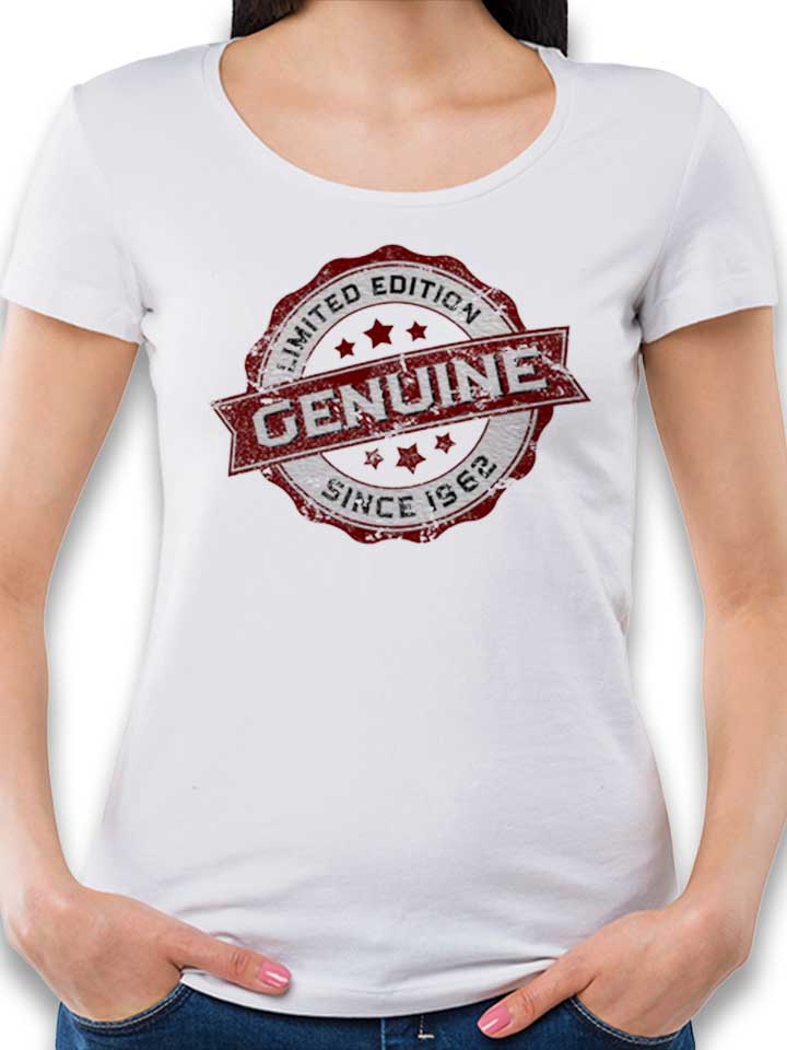 Genuine Since 1962 Damen T-Shirt weiss L