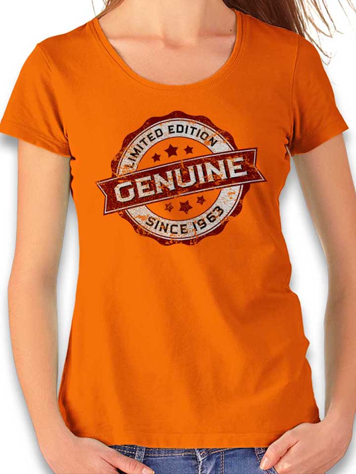 genuine-since-1963-damen-t-shirt orange 1