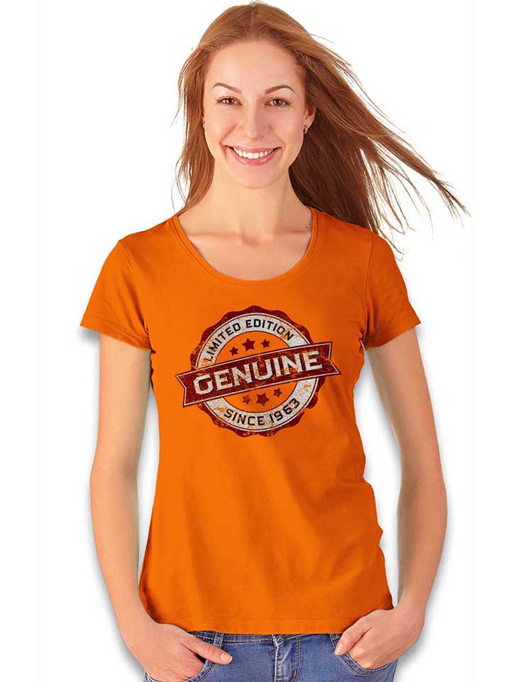 genuine-since-1963-damen-t-shirt orange 2