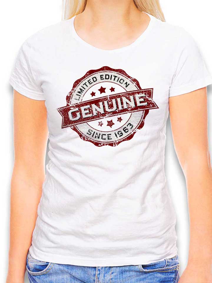 Genuine Since 1963 T-Shirt Donna bianco L