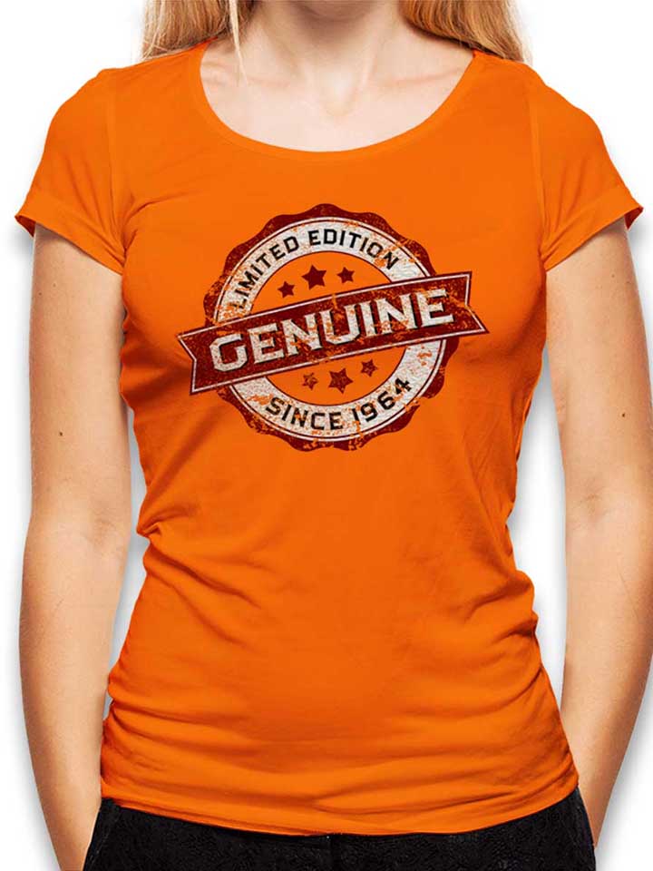genuine-since-1964-damen-t-shirt orange 1