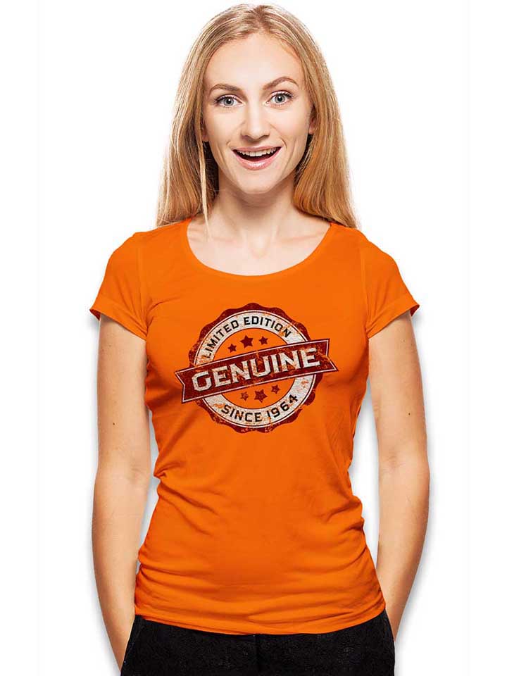 genuine-since-1964-damen-t-shirt orange 2