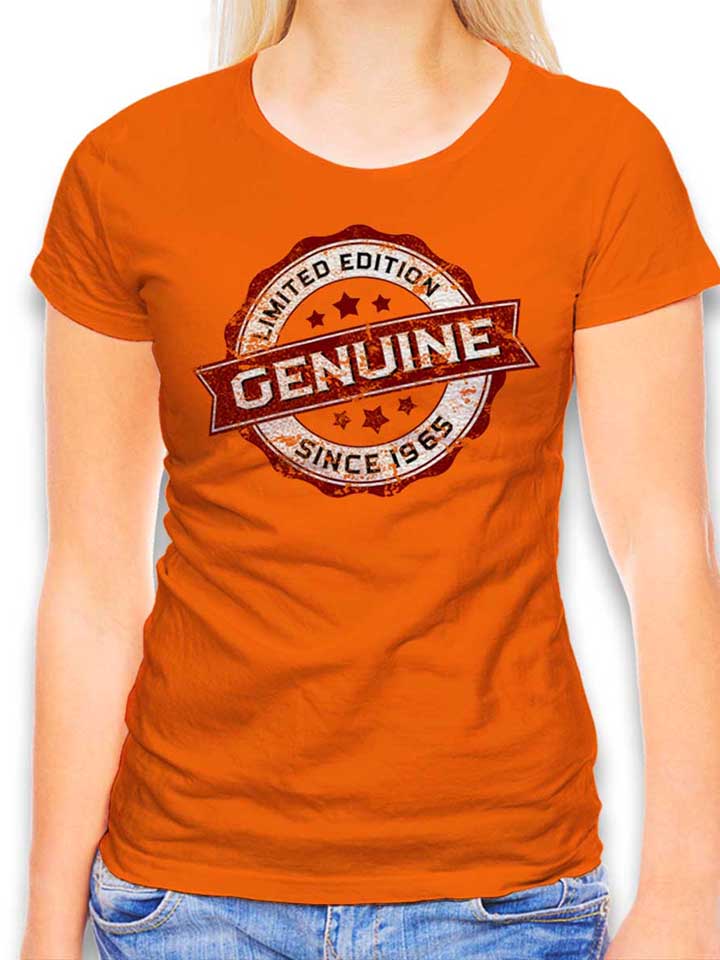 genuine-since-1965-damen-t-shirt orange 1