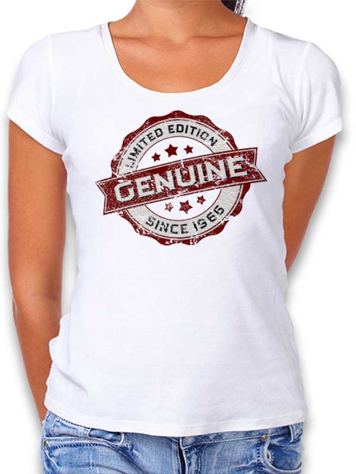 Genuine Since 1966 T-Shirt Femme blanc L