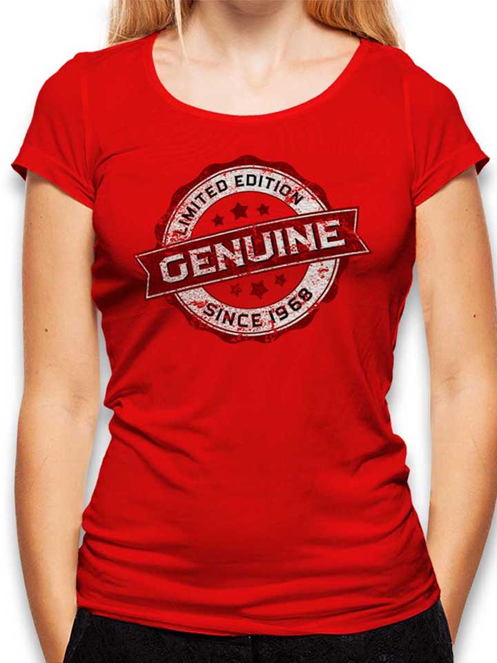 Genuine Since 1968 Damen T-Shirt rot L