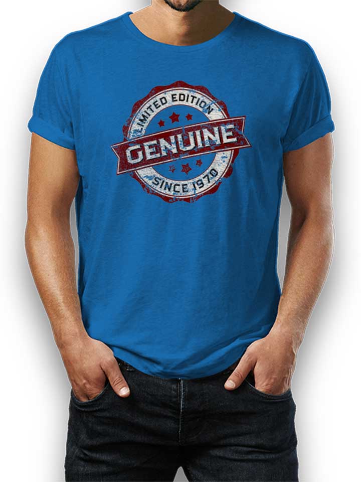 Genuine Since 1970 T-Shirt bleu-roi L