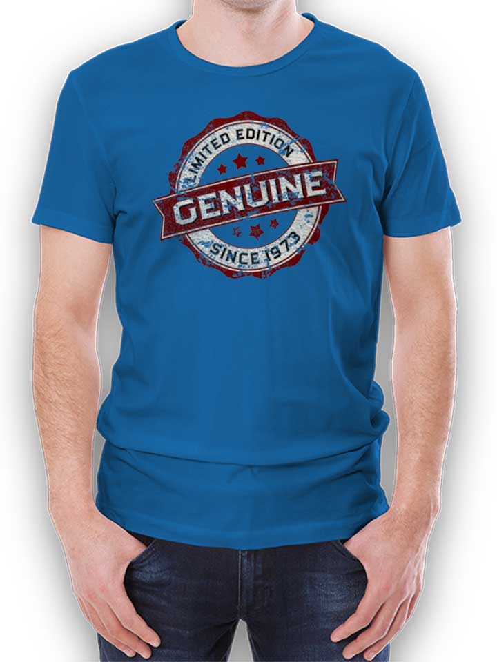 Genuine Since 1973 Camiseta azul-real L