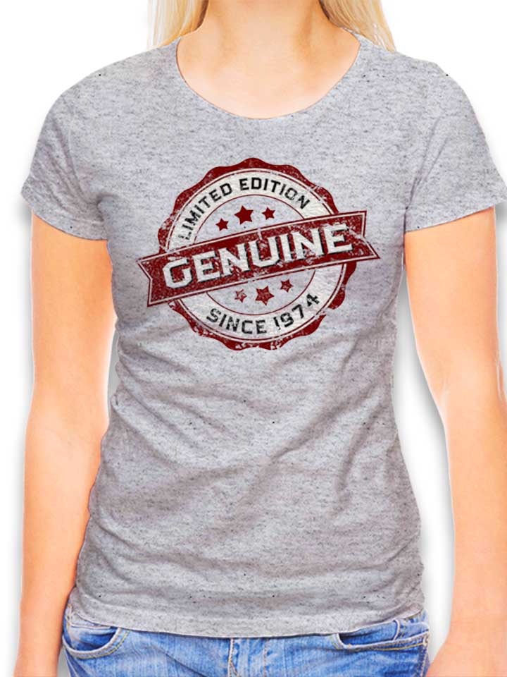 Genuine Since 1974 Damen T-Shirt grau-meliert L