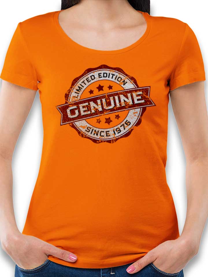 Genuine Since 1976 Damen T-Shirt orange L
