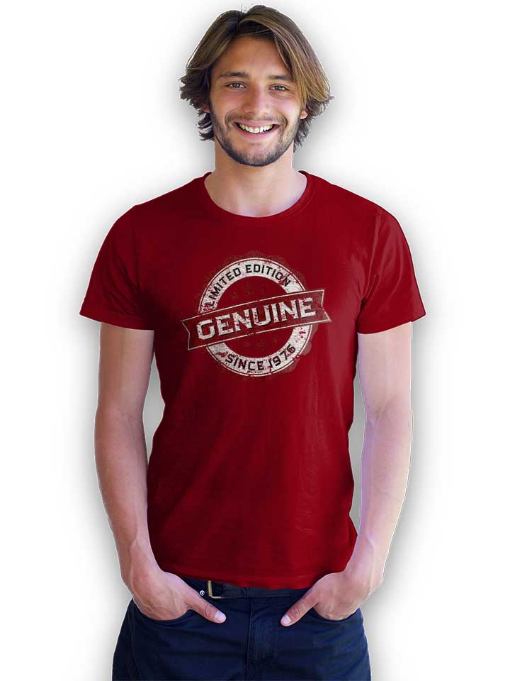 genuine-since-1976-t-shirt bordeaux 2