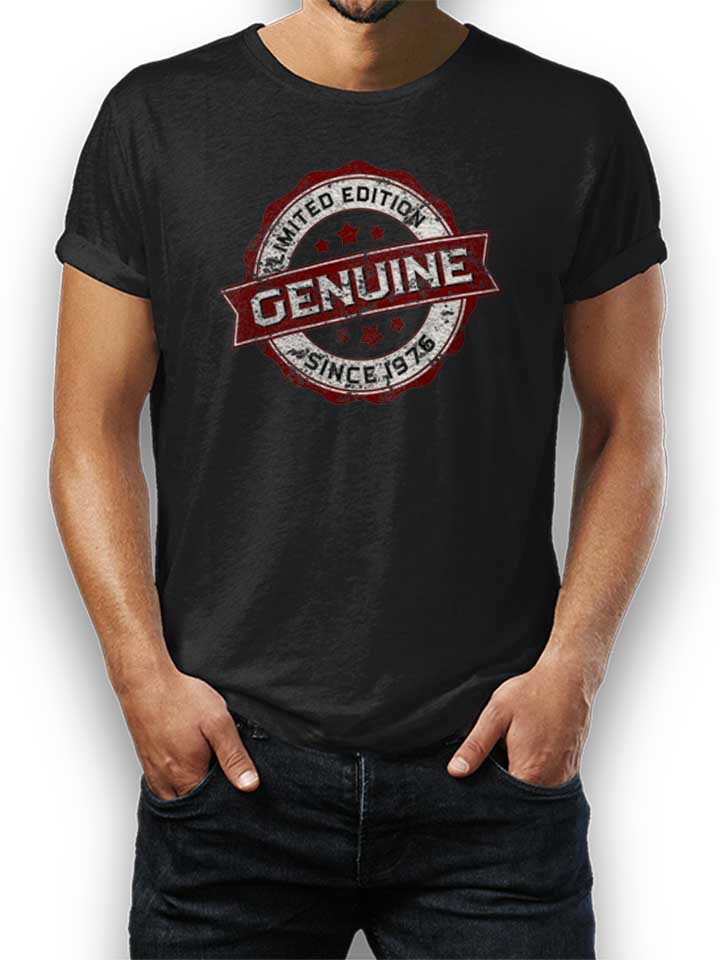 genuine-since-1976-t-shirt schwarz 1