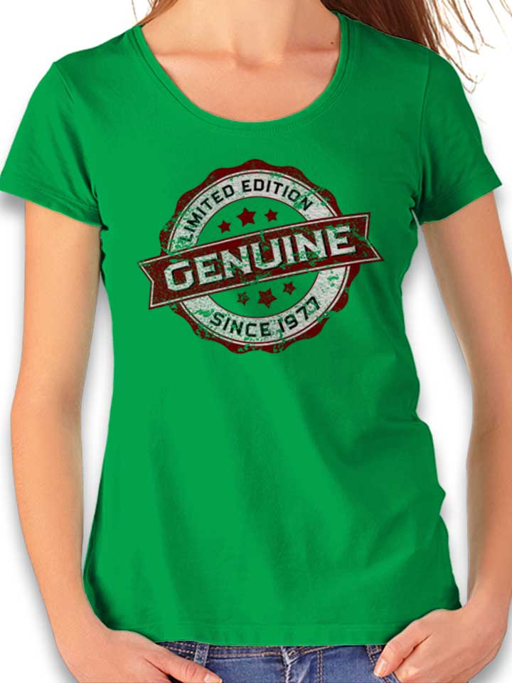 Genuine Since 1977 T-Shirt Donna verde L