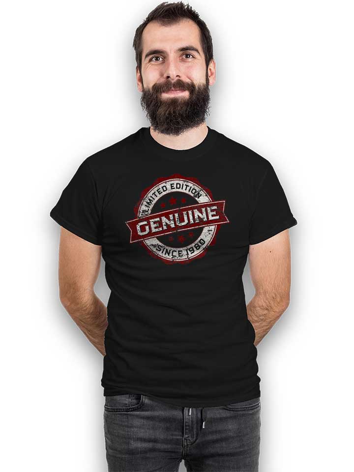 genuine-since-1980-t-shirt schwarz 2