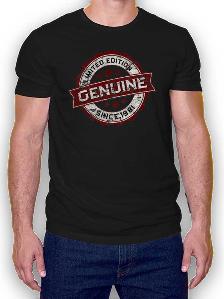 genuine-since-1981-t-shirt schwarz 1