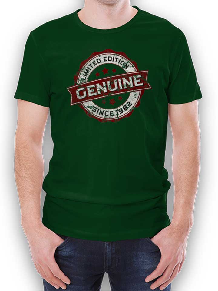 Genuine Since 1982 Camiseta verde-oscuro L
