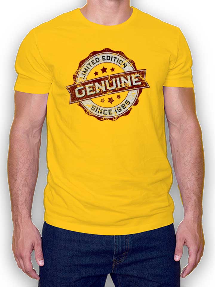Genuine Since 1986 T-Shirt gelb L