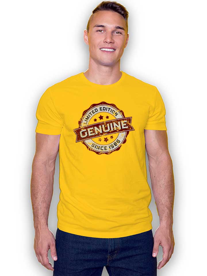 genuine-since-1986-t-shirt gelb 2