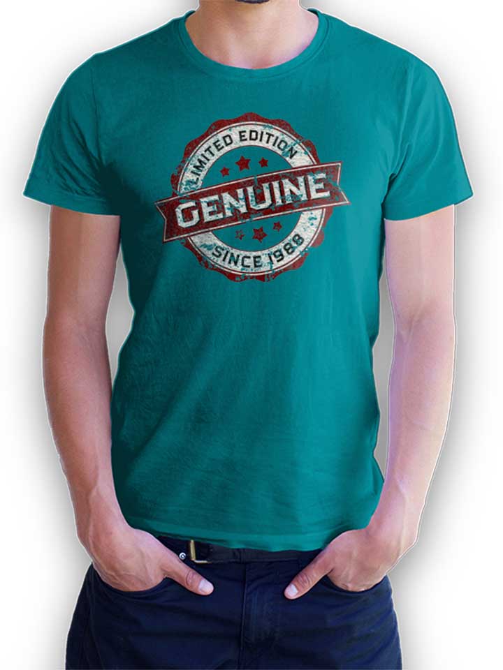 Genuine Since 1988 T-Shirt turquoise L