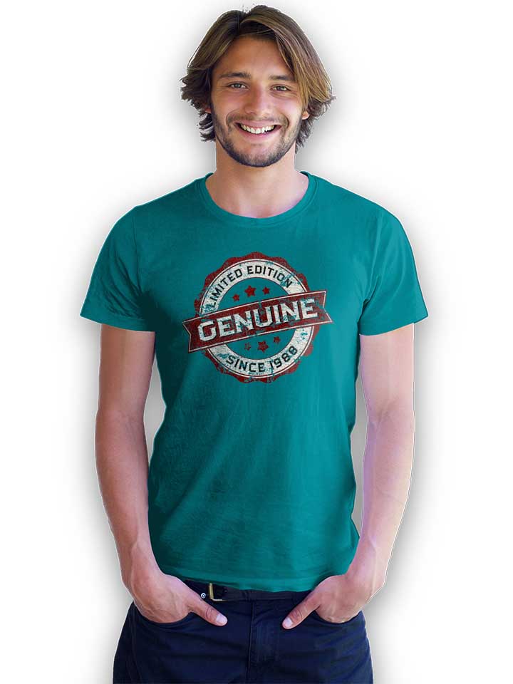 genuine-since-1988-t-shirt tuerkis 2
